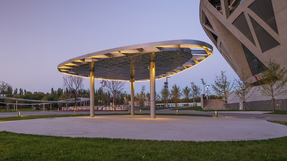 china national tennis center by la group