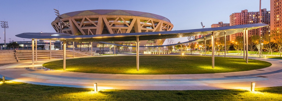 china national tennis center by la group