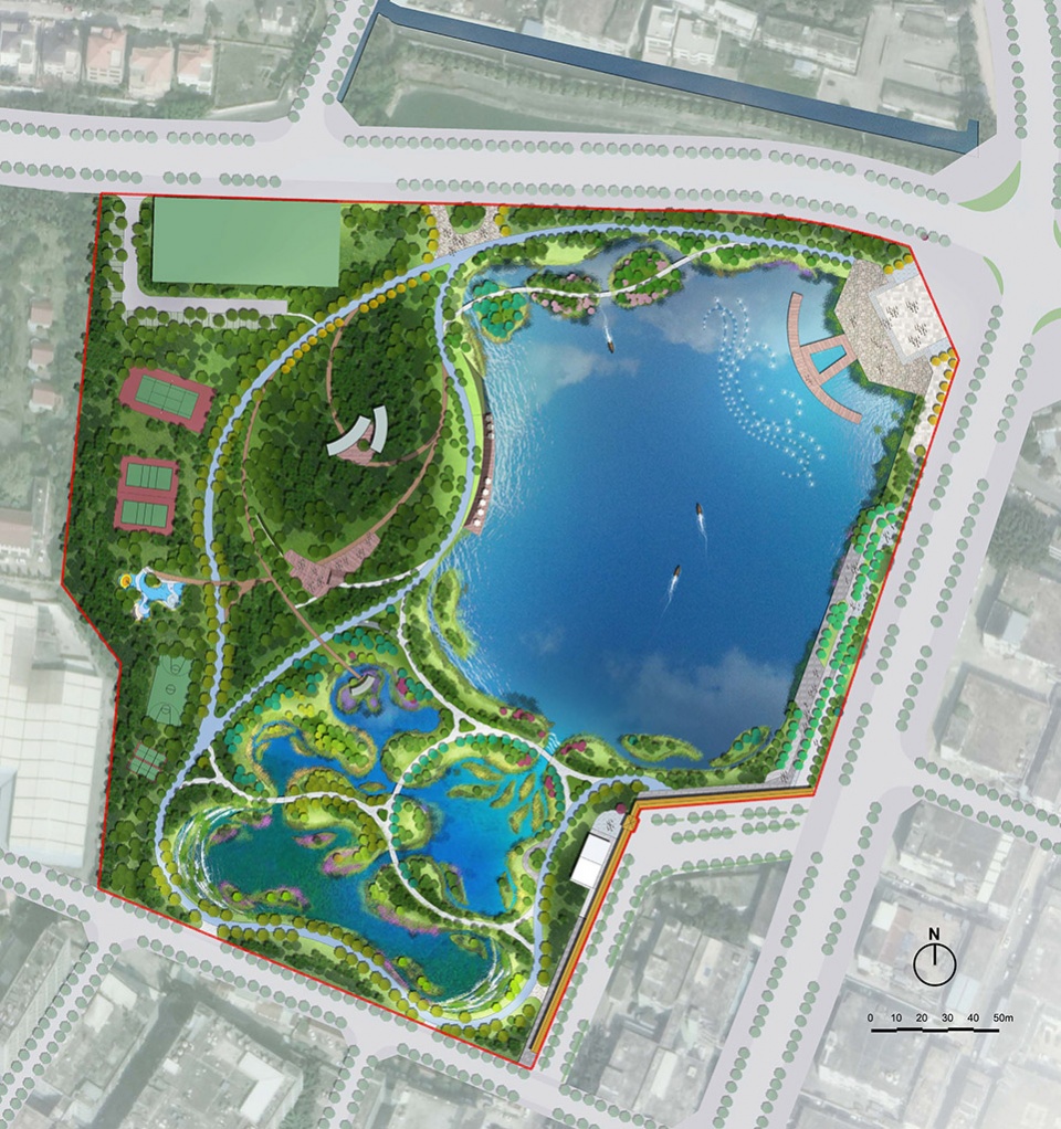 baoan dinggang lake wetland park by powerchina huadong engineering corporation