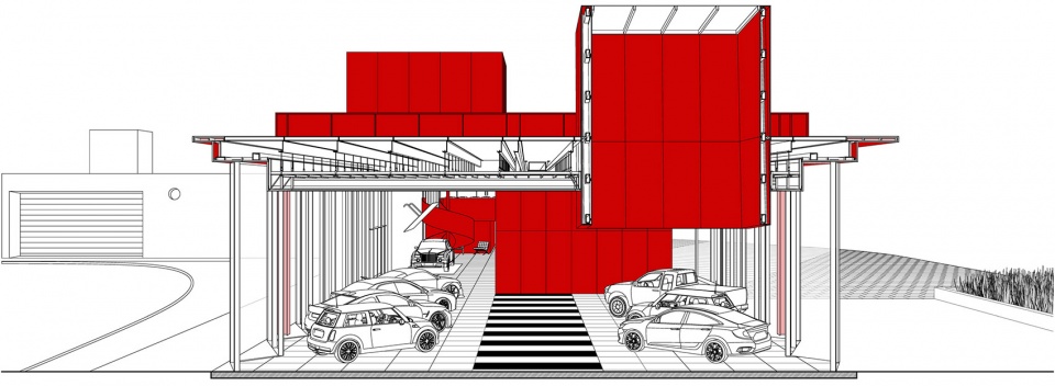 chengdu hongmeng car showroom by clou
