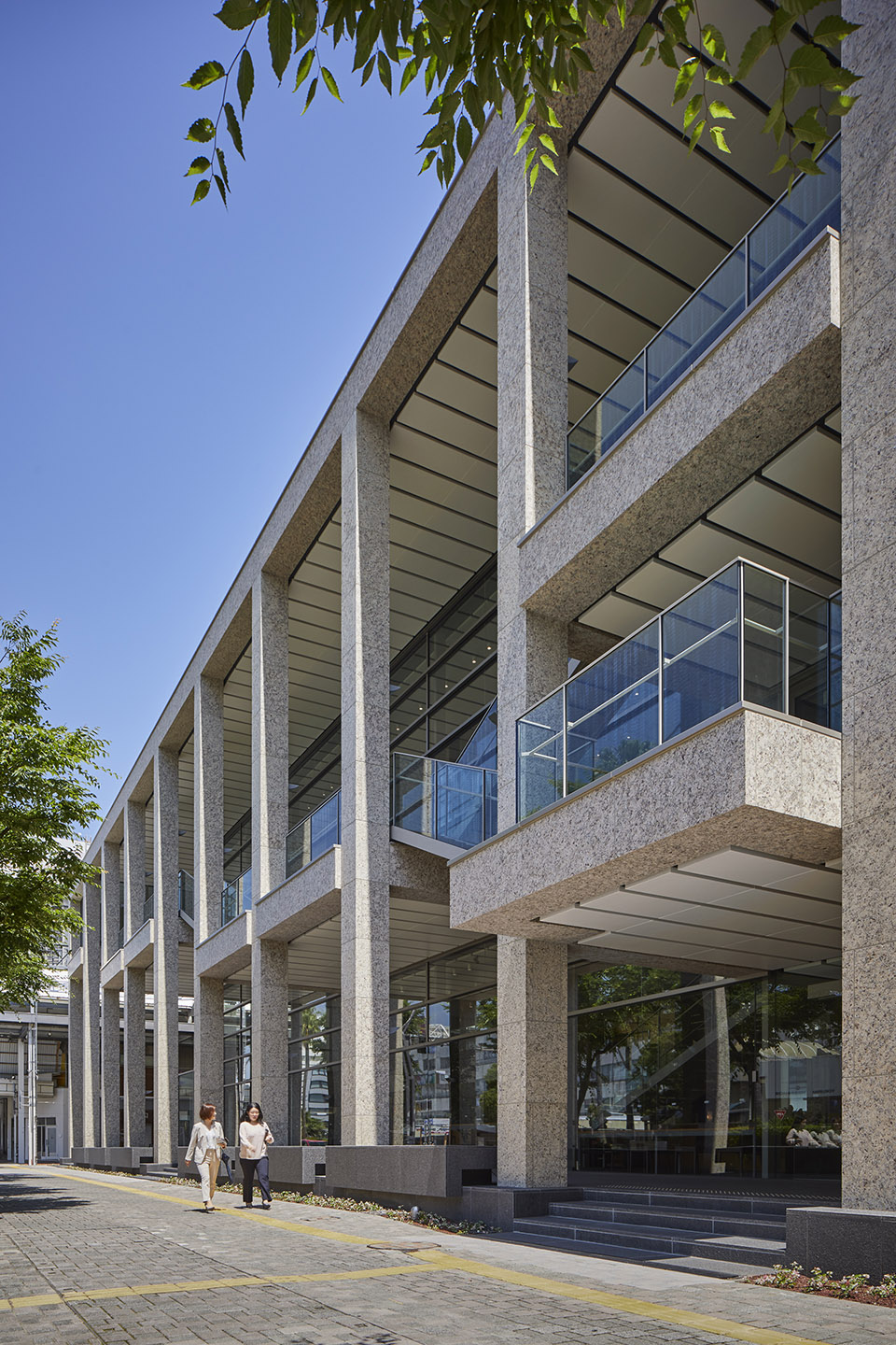 Awa bank head office sales department building by nikken sekkei ltd 