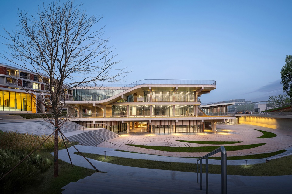 student community center at yangtze delta region institute quzhou of uestc by time space architecture studio tjad