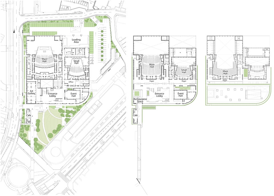 Hirakata Performing Visual Arts Center by Nikken Sekkei Ltd