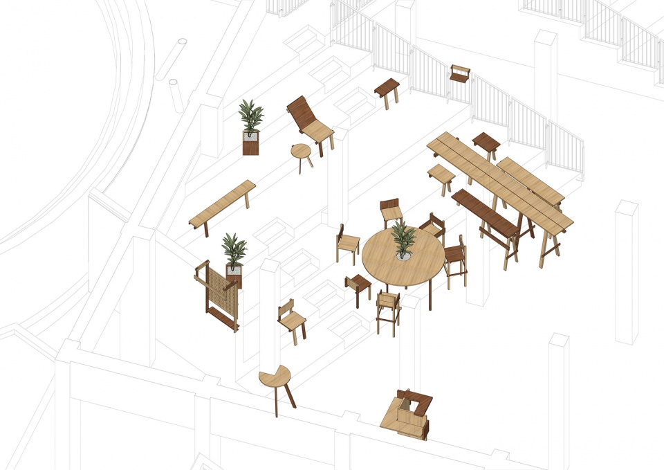 symbiotic urban furniture project by b l u e architecture studio