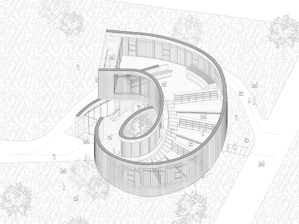 Serpentine Bookhouse China by ATELIER XI