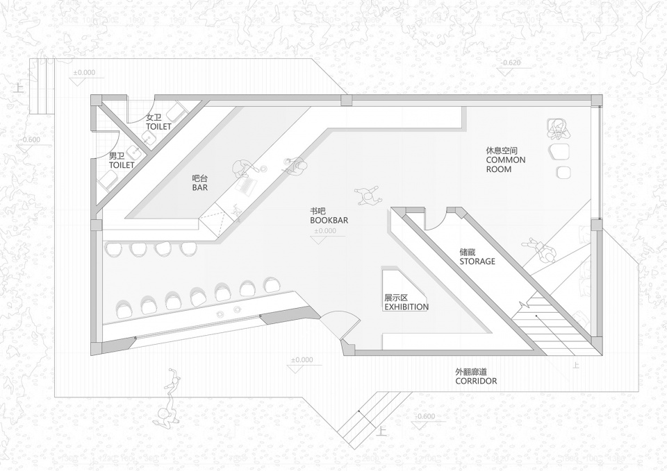 qinlin suji lone m hidden bookstore lone m cafe by studio qi architects