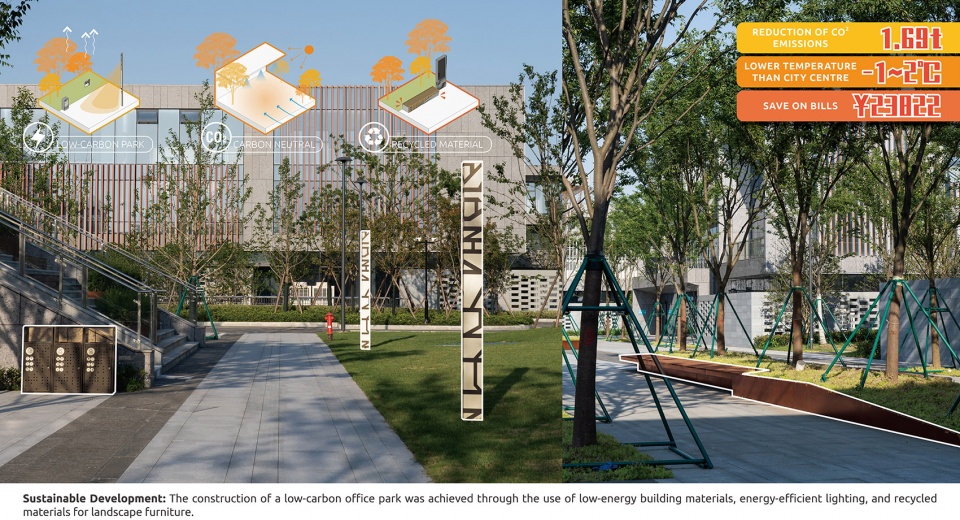 north office park of zhejiang university international campus in haining by la design
