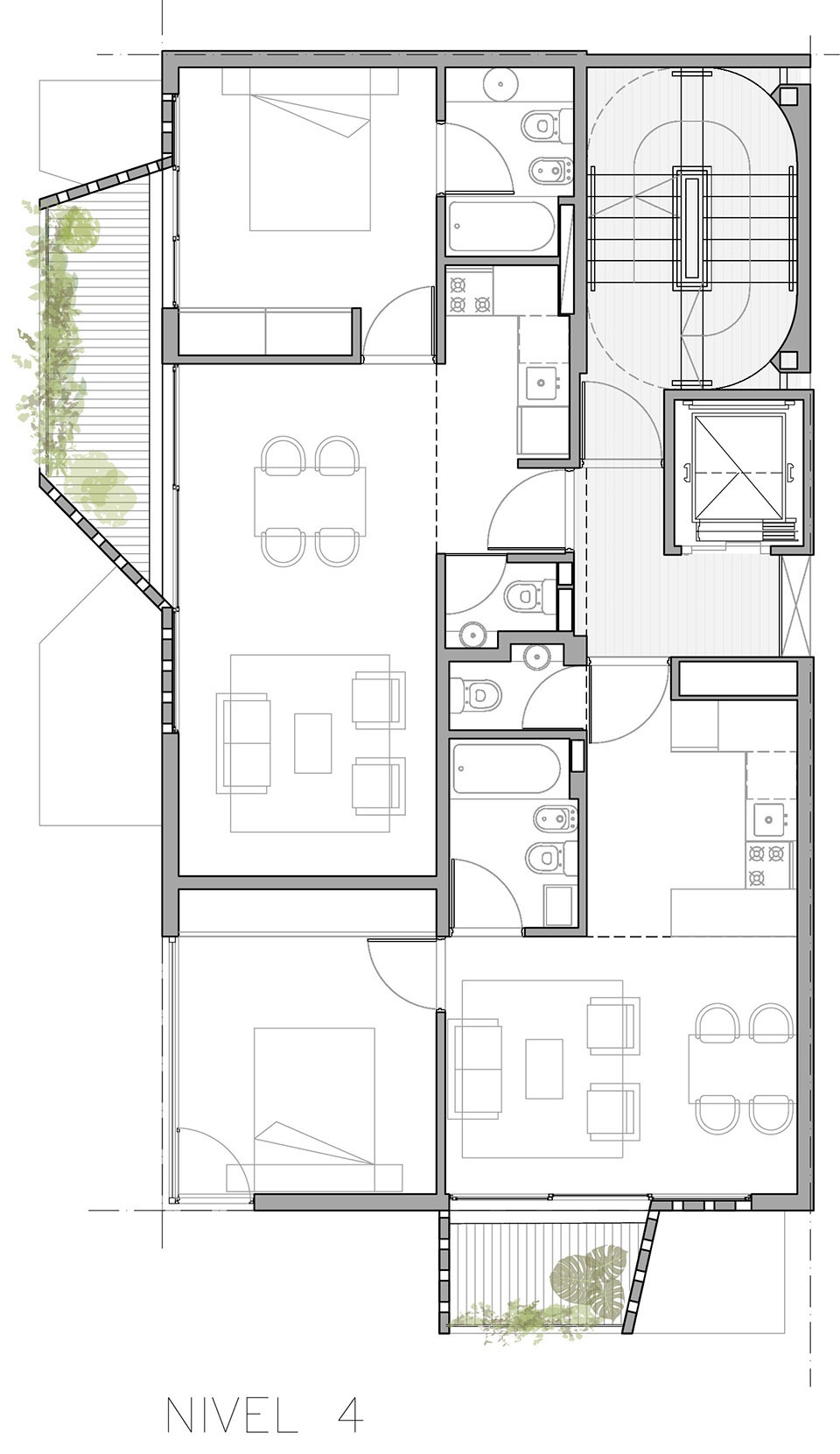 M 5606 by Arqtipo Arq Juan Pablo Negro gap