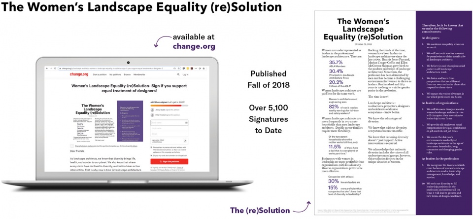 2021 asla communications award of honor wxla champions for equality in landscape architecture