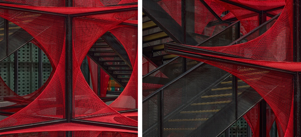 the flower of tujia at the china tujia brocade art museum by yimu design office