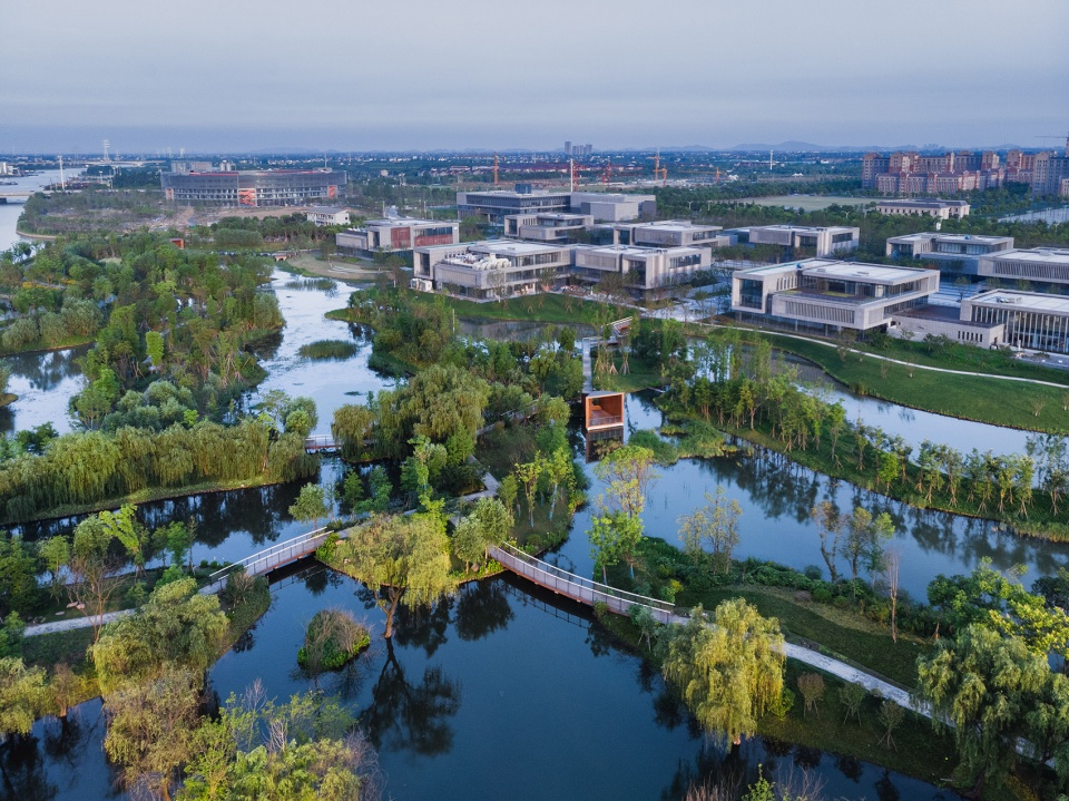 north office park of zhejiang university international campus in haining by la design