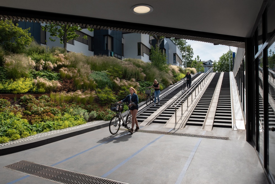 Unique Entrances Underground Bicycle Parking Zwolle by PosadMaxwan
