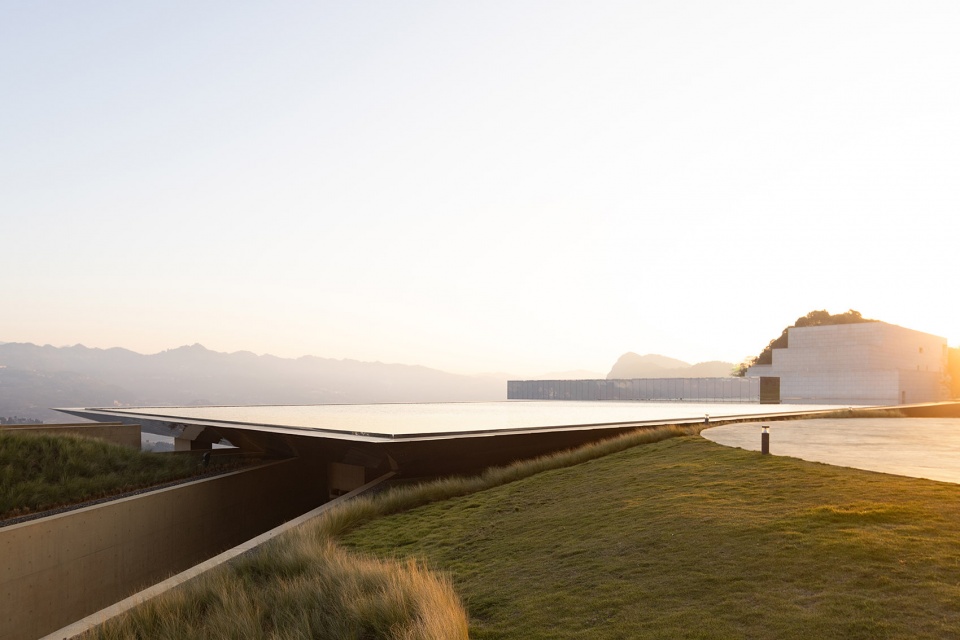 Tianbao mountain Jingtiantai cliff liquor experience centre of Langjiu estate by Zone of Utopia Mathieu Forest Architecte Lin Xiaoguang S...