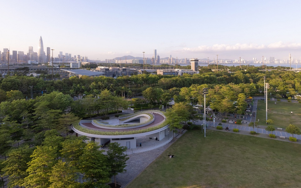 Design of Public Toilet in Shenzhen Bay Haifeng Sports Square China by CCDI GROUP 21 STUDIO