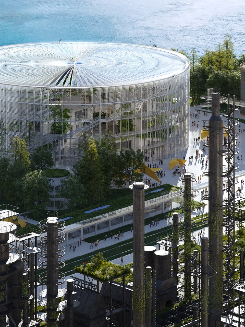 mvrdv transforms hangzhou oil refinery factory