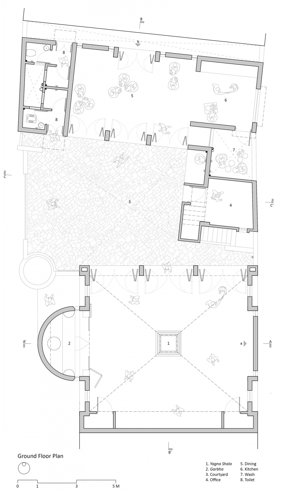 domda religious community center by arpa design