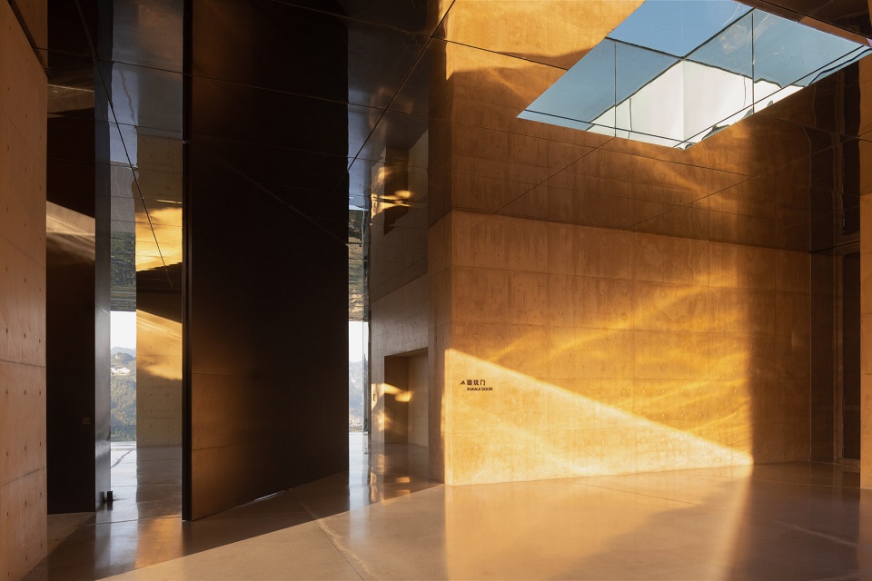 Tianbao mountain Jingtiantai cliff liquor experience centre of Langjiu estate by Zone of Utopia Mathieu Forest Architecte Lin Xiaoguang S...