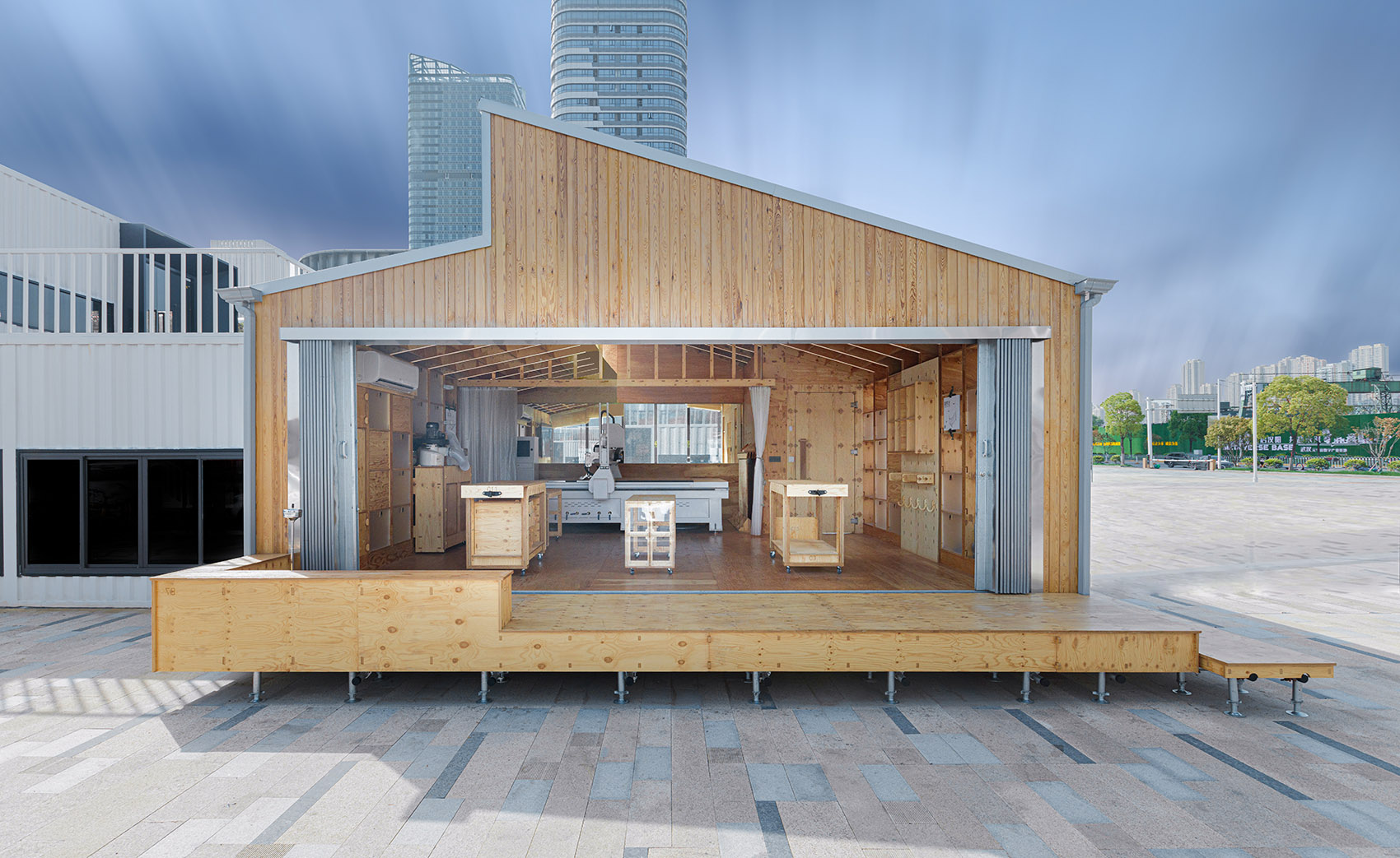 PFS digital mortise and tenon digital furniture store, China by