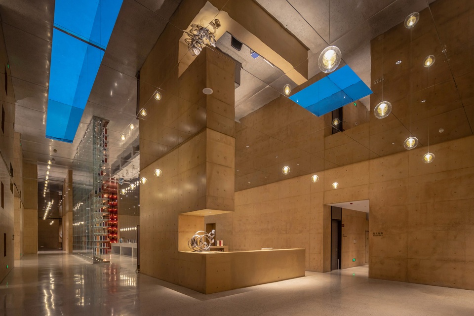 Tianbao mountain Jingtiantai cliff liquor experience centre of Langjiu estate by Zone of Utopia Mathieu Forest Architecte Lin Xiaoguang S...