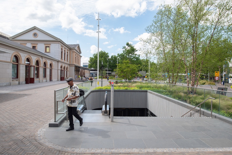 Unique Entrances Underground Bicycle Parking Zwolle by PosadMaxwan
