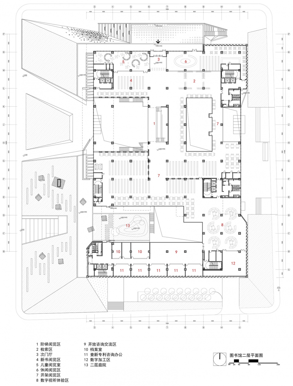 north campus librarynorthwest af university by tao zhi studio scut