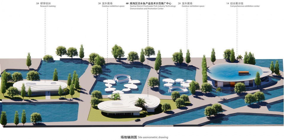 the ripple nanhai district freshwater fish industry technology demonstration and promotion center by wutopia lab