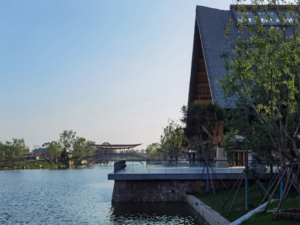 Floating Leaf Footbridge China by HAI Architects