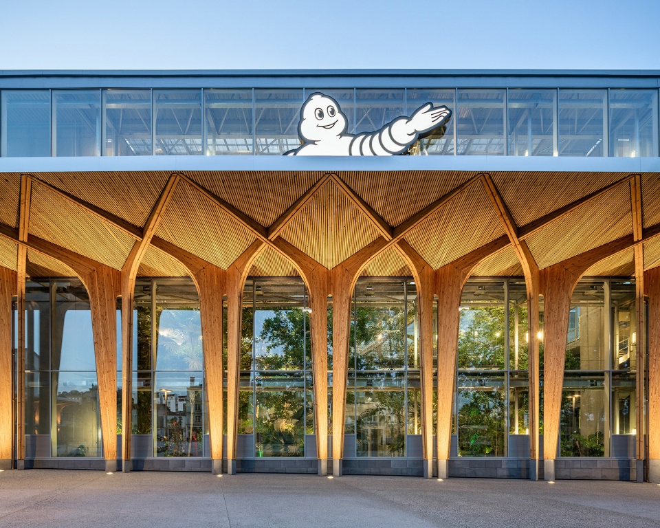 The Canopy Michelin Headquarter s Renovated Reception Area by Encore Heureux Architectes Construire and Base