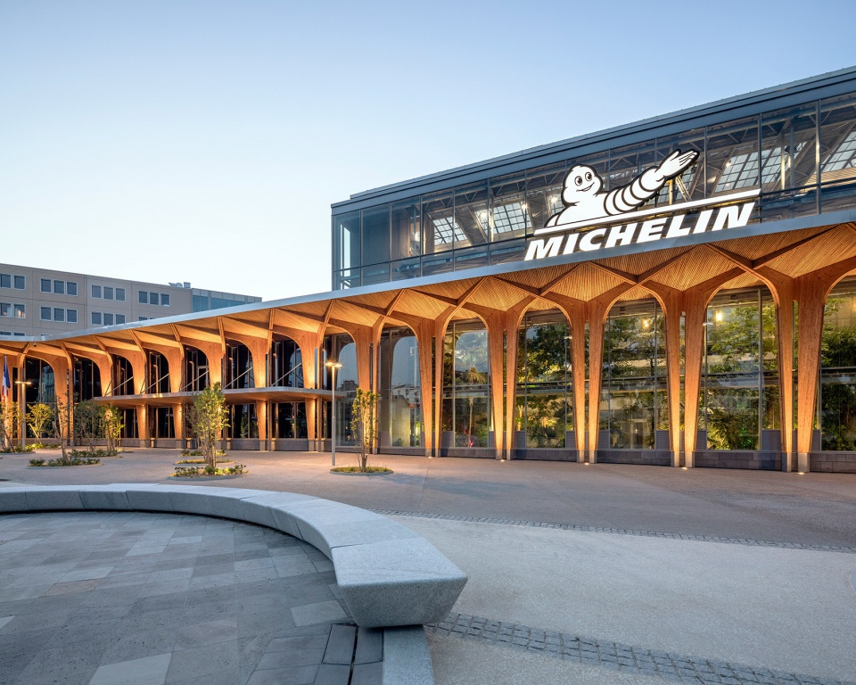 The Canopy Michelin Headquarter s Renovated Reception Area by Encore Heureux Architectes Construire and Base