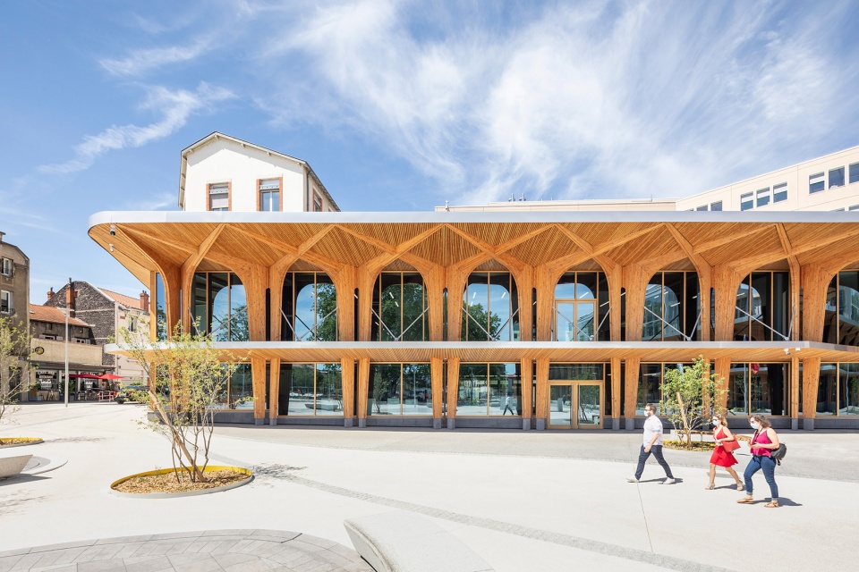 The Canopy Michelin Headquarter s Renovated Reception Area by Encore Heureux Architectes Construire and Base