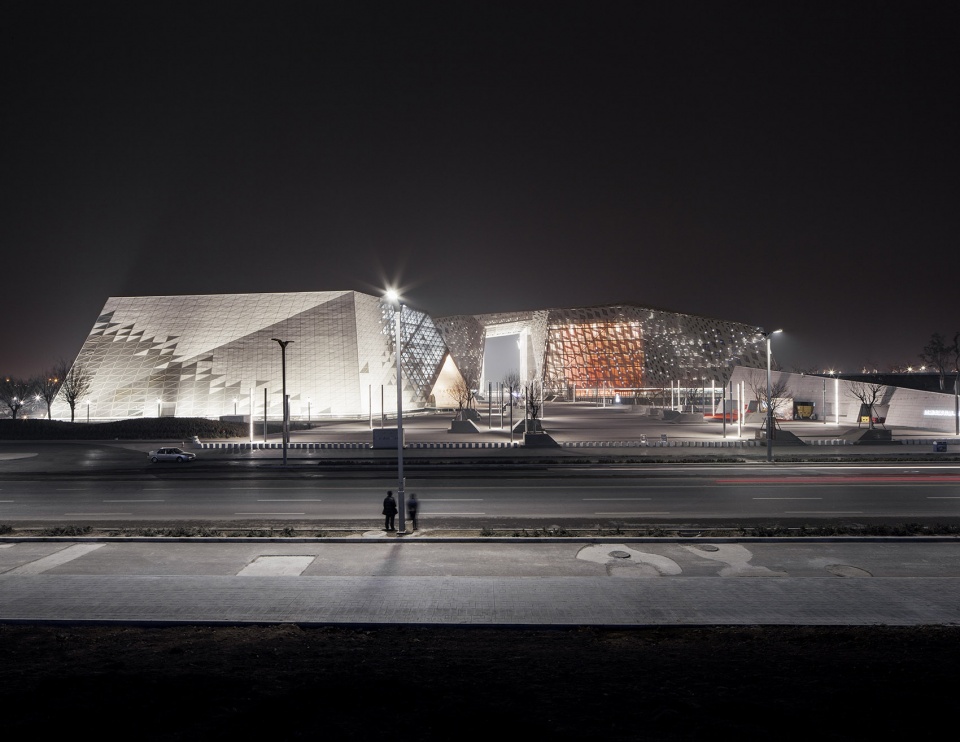 shandong provincial cultural and art center the three buildings by architecturestudio