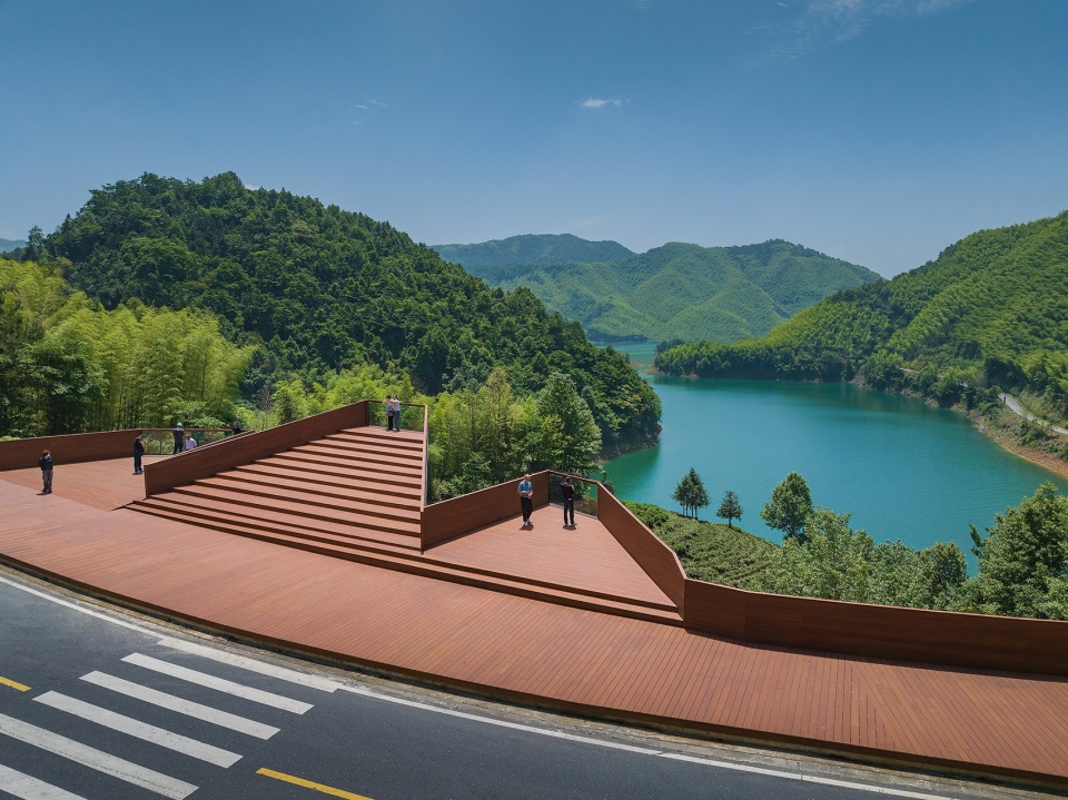 Qinglong Bay Lake Viewing Station Sichuan Tibet Route South Anhui by MEDG Current Engineering Design