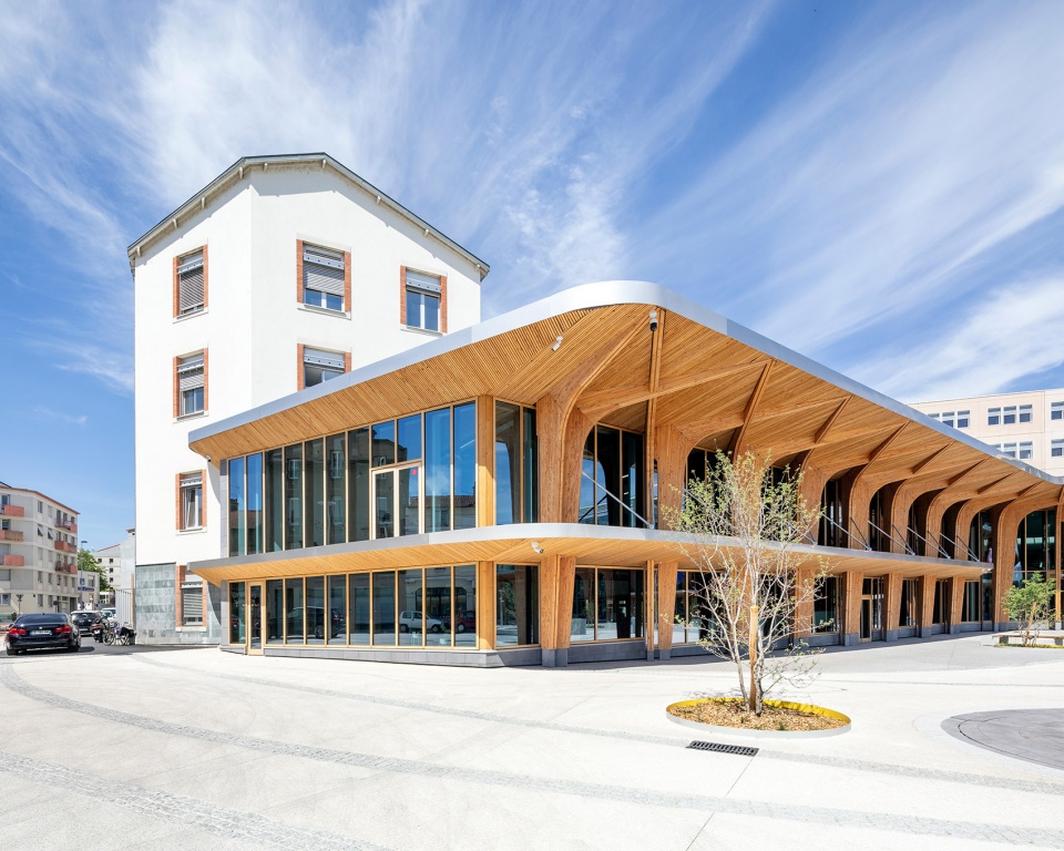 The Canopy Michelin Headquarter s Renovated Reception Area by Encore Heureux Architectes Construire and Base