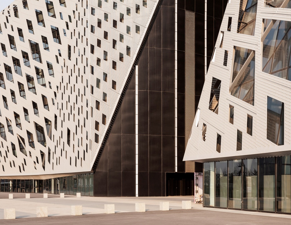 shandong provincial cultural and art center the three buildings by architecturestudio