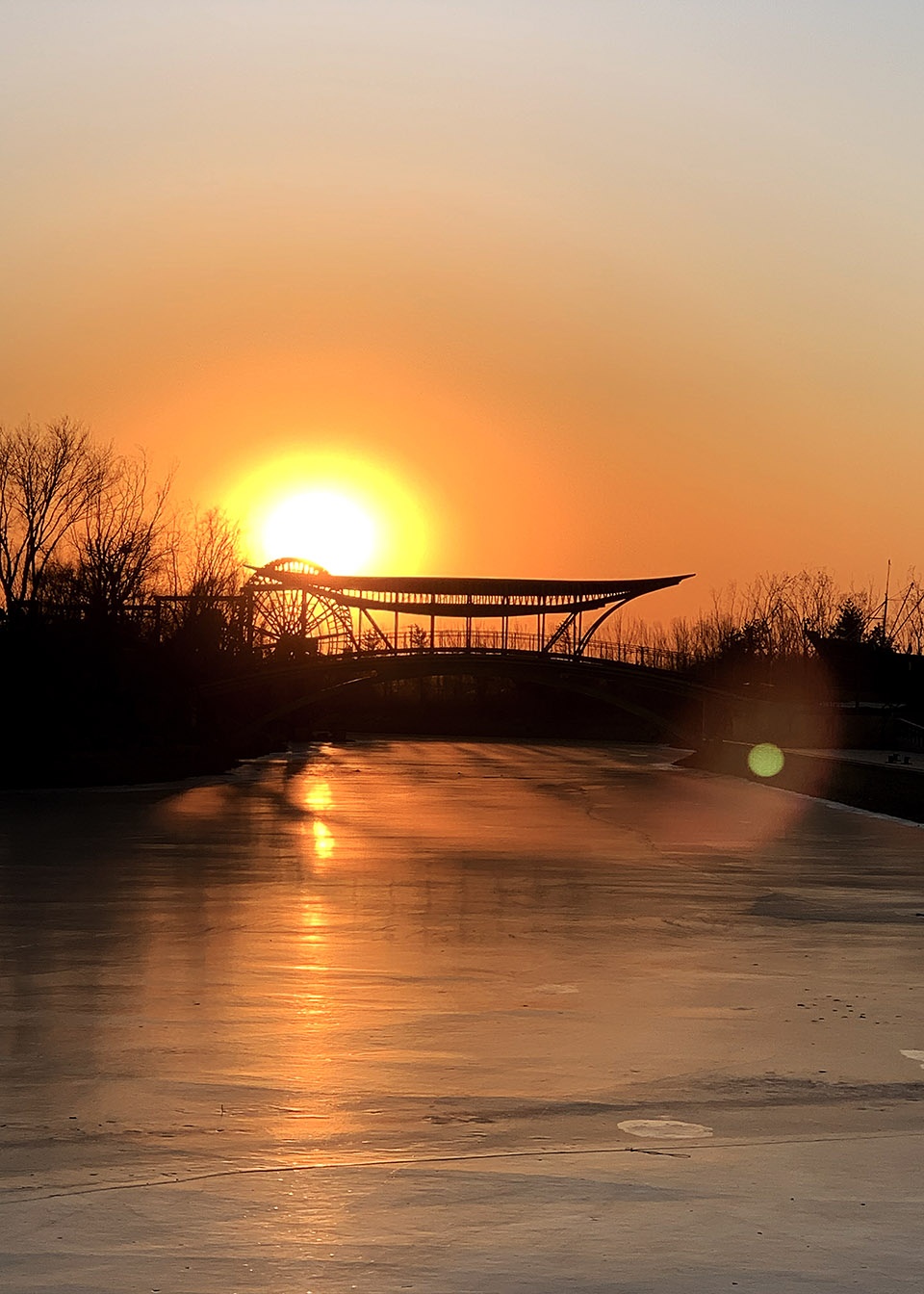 Floating Leaf Footbridge China by HAI Architects
