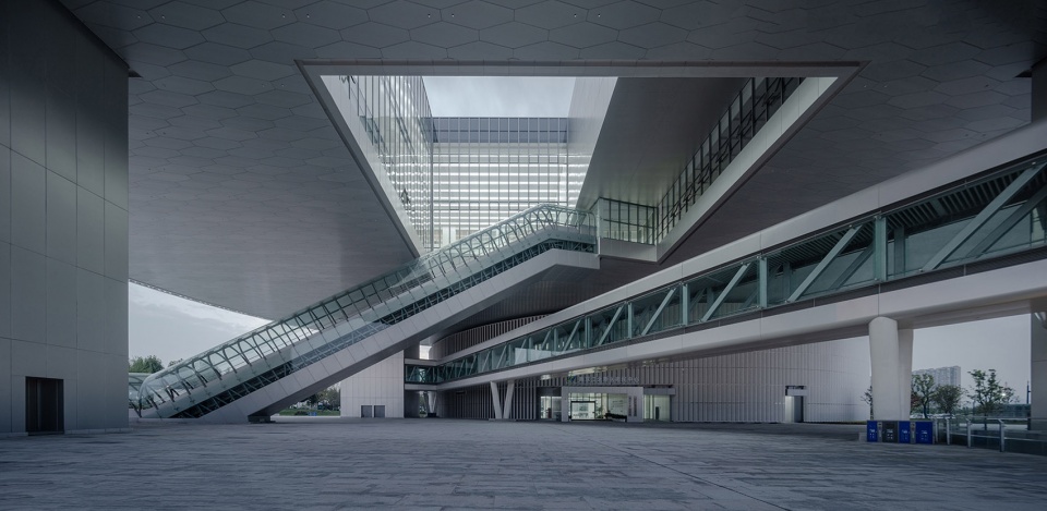 nanjing jiangbei civic center by meng architects
