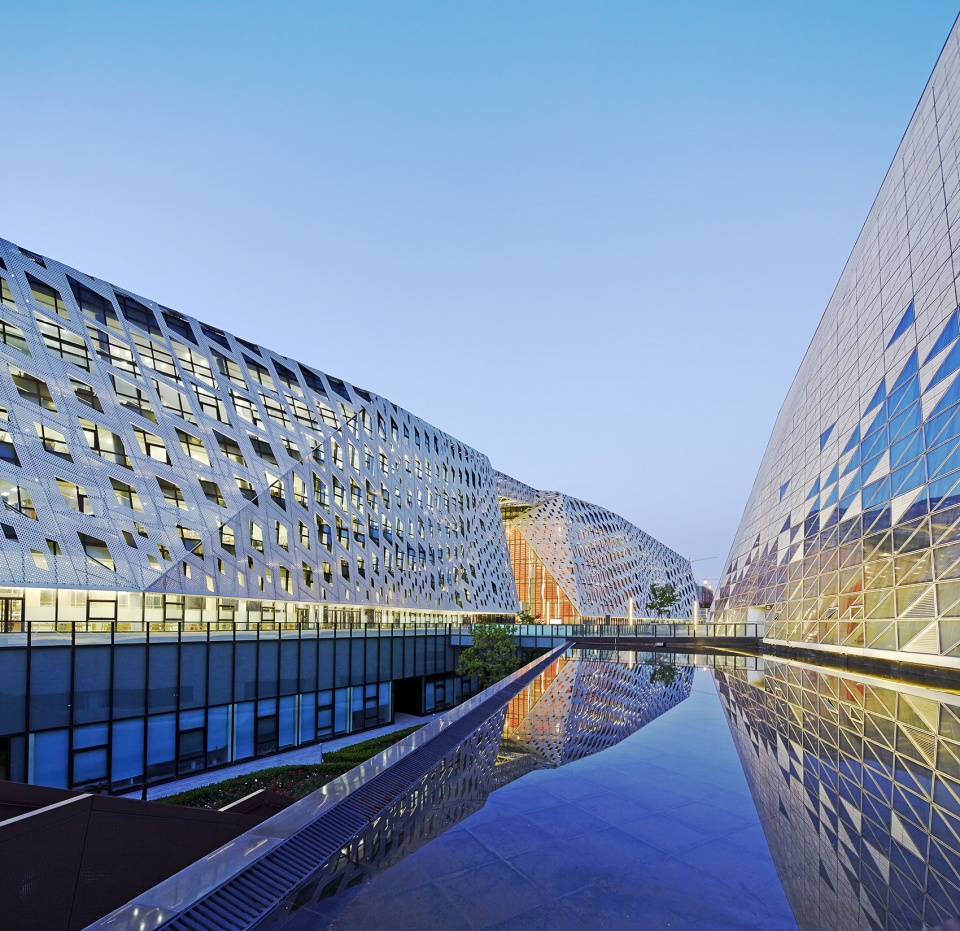 shandong provincial cultural and art center the three buildings by architecturestudio