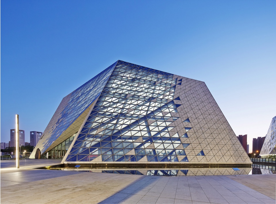 shandong provincial cultural and art center the three buildings by architecturestudio