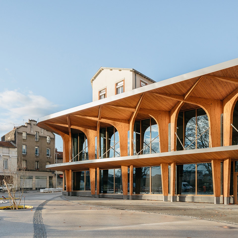 The Canopy Michelin Headquarter s Renovated Reception Area by Encore Heureux Architectes Construire and Base