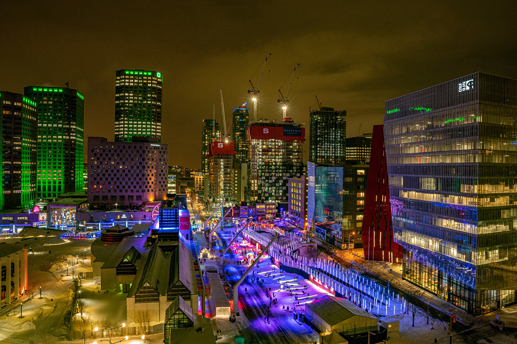 The Montréal en Lumière Festival Opens a 1000FootLong Aerial Skating