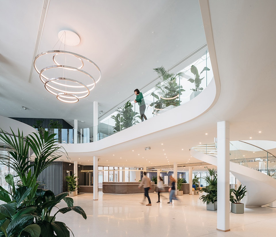 The Canopy Michelin Headquarter s Renovated Reception Area by Encore Heureux Architectes Construire and Base