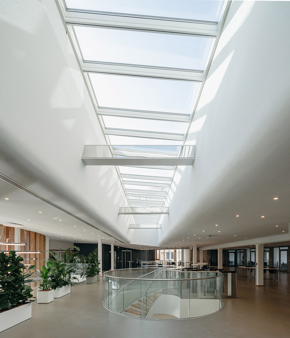 The Canopy Michelin Headquarter s Renovated Reception Area by Encore Heureux Architectes Construire and Base