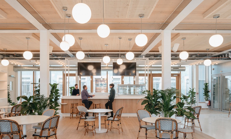 The Canopy Michelin Headquarter s Renovated Reception Area by Encore Heureux Architectes Construire and Base