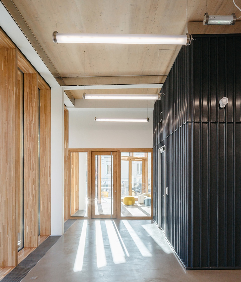 The Canopy Michelin Headquarter s Renovated Reception Area by Encore Heureux Architectes Construire and Base