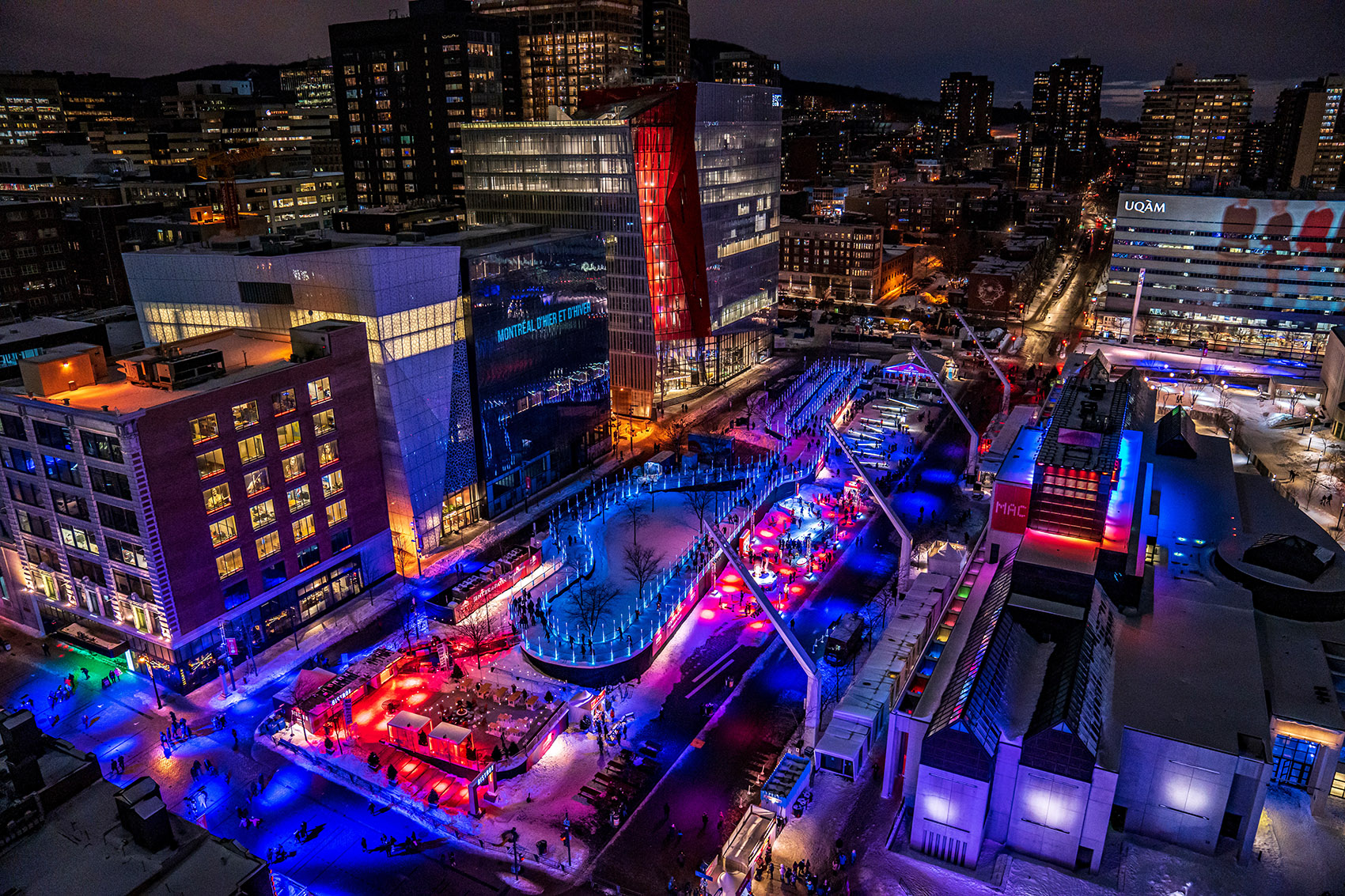 The Montréal en Lumière Festival Opens a 1000FootLong Aerial Skating