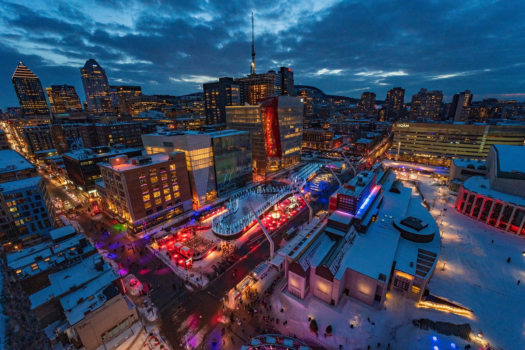 The Montréal en Lumière Festival Opens a 1000FootLong Aerial Skating