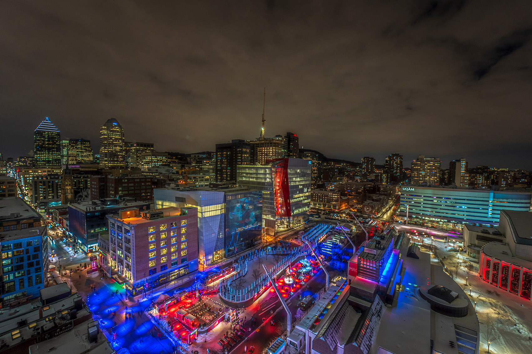 The Montréal en Lumière Festival Opens a 1000FootLong Aerial Skating