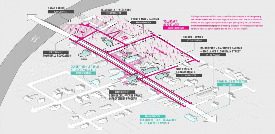 2022 asla analysis and planning award of honor the pollocksville community floodprint nc state university coastal dynamics design lab