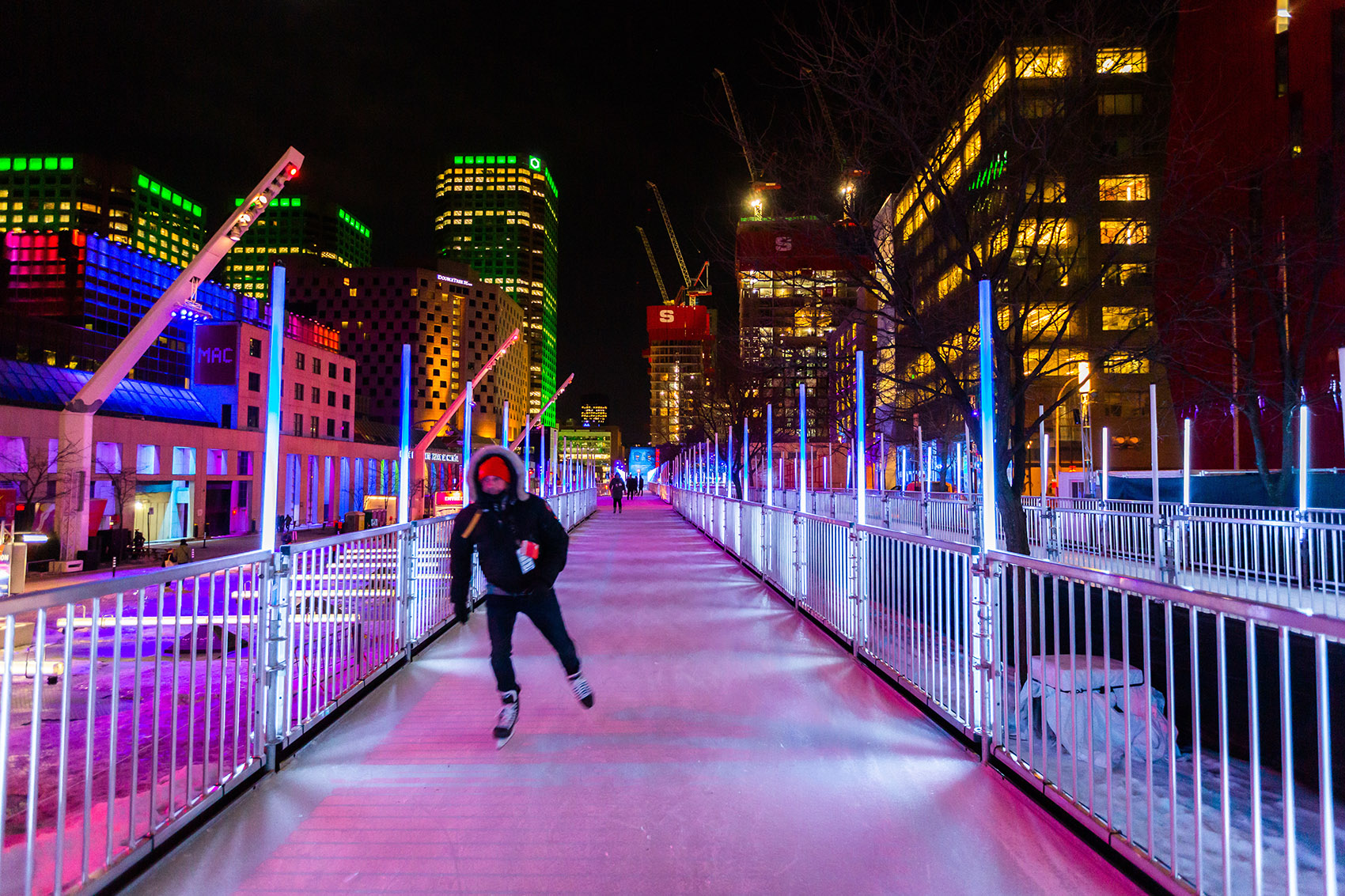 The Montréal en Lumière Festival Opens a 1000FootLong Aerial Skating