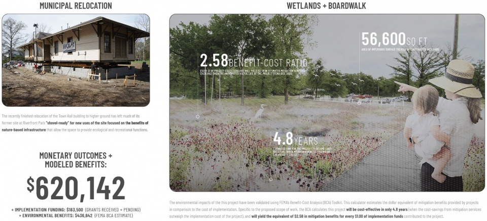 2022 asla analysis and planning award of honor the pollocksville community floodprint nc state university coastal dynamics design lab